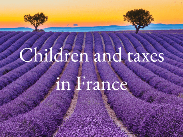 Children and taxes in France