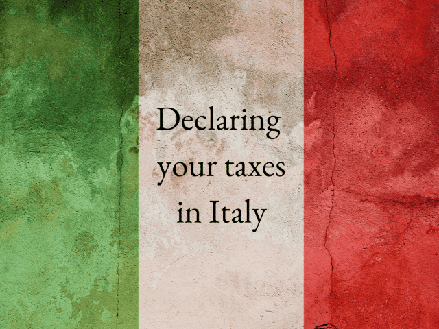 Declaring your taxes in Italy