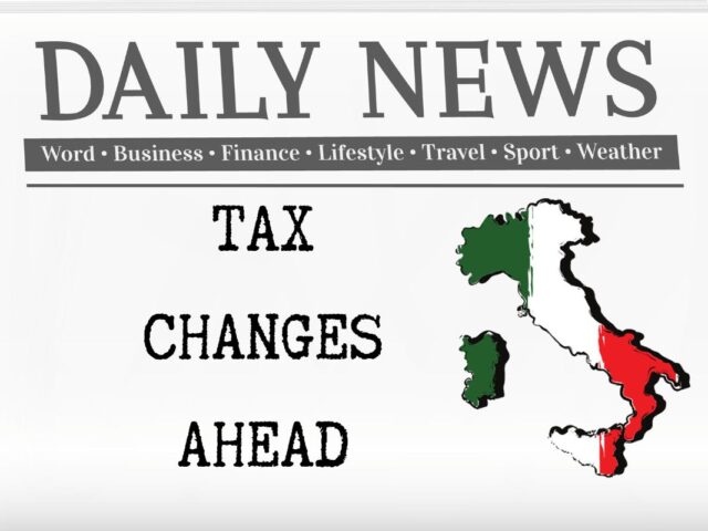 Tax changes in Italy