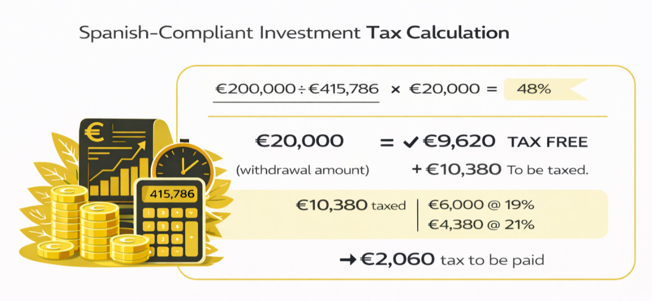 Spanish Compliant Investment Tax Calculation