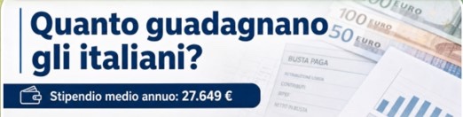 Italy's average 'declared' income Italy's average 'declared' income